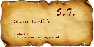 Stern Tamás névjegykártya