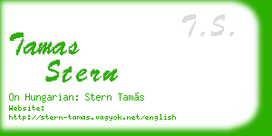 tamas stern business card